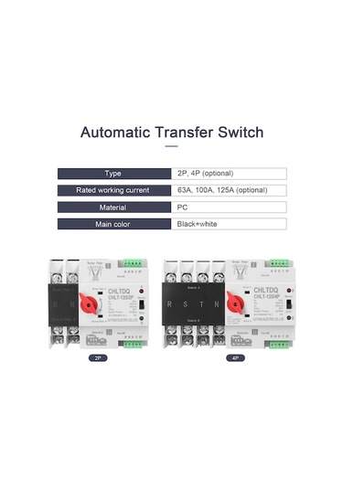 Ebitda E23070-2p-125a Kompakt Otomatik Transfer Anahtarı 2p-125a