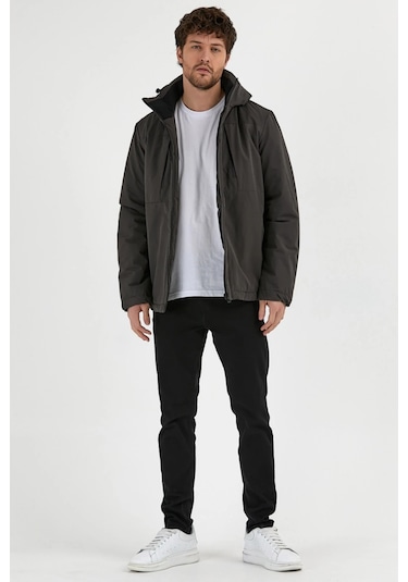 Erkek H Winter Jacket M - Antrasit Siyah