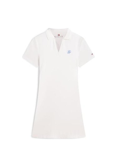 Th Scrıpt Open-nk Polo Drs BEYAZ