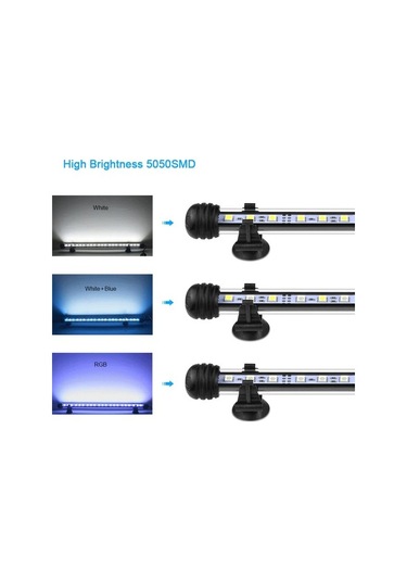 Silkroadselect Longbangdian Shop 19cm Beyaz Stil Rgb Led Bar Işık Su Geçirmez Balık Tankı Işık Cm Sualtı Akvaryum Lambası Akvaryumlar Dekorasyon Aydınlatma 220v Ab Güç Renkli