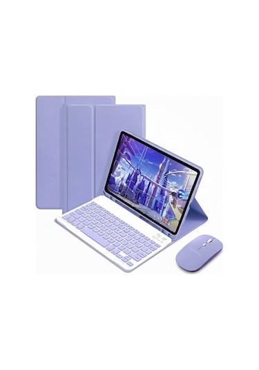 Microcase Xiaomi Poco Pad M1 12.1 İnch Tablet İçin Bluetooth Klavye Ve Mouse + Kılıf Bkk6