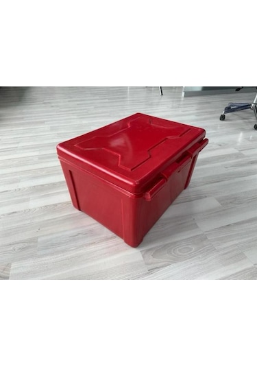 Motosiklet Pizza Servis Çantası Köşeli Kilitli Turuncu 90 Litre Turuncu