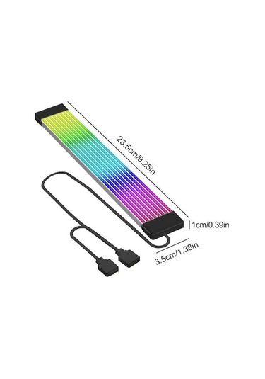 Wezone Anakart Ekran Kartı Işıklı Dekoratif Şerit, 5v 3pın Argb Işık Senkronizasyonu, Silikon Boru, X8/x12 Boyutları