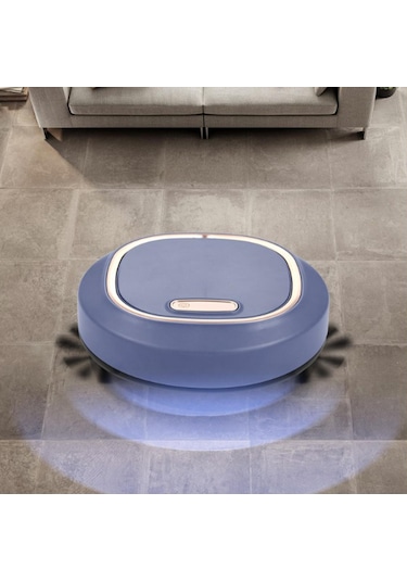 Magideal Dolıty 3 In 1 Akıllı Robot Süpürge Otomatik Temizleme Paspas Mavi