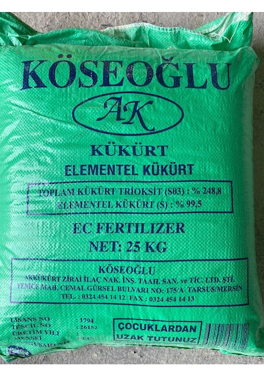 Köseoğlu Ak Kükürt 25 KG