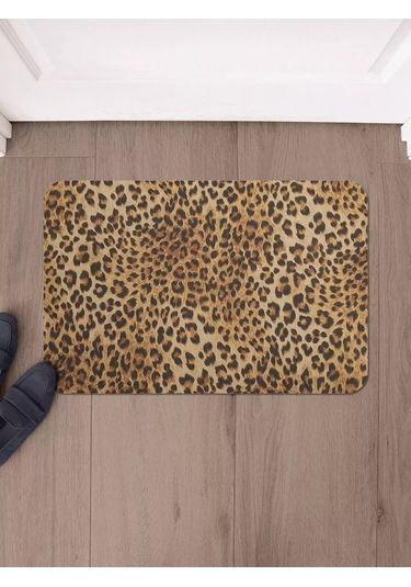 Joyarty Antre İçin Dikdörtgen Yer Paspası "klasik Leopar" 58x38 241493980 Kahverengi