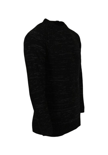 Erkek Kazak Sıfır Yaka Siyah Rar01115 001