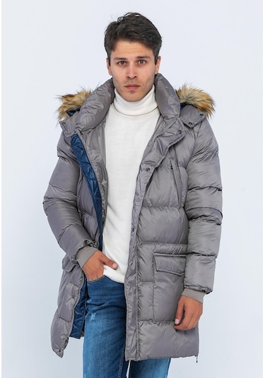 Cekmon Erkek Regular Fit Astarlı Çok Cepli Kapuşonu Çıkan Rahat Mont 001