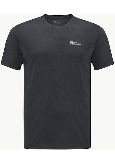 Jack Wolfskin Vonnan S/s T M Erkek T-shirt-28382-siyah Siyah