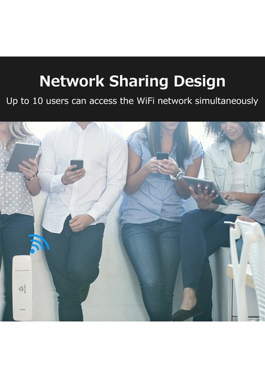 Teltree 150mbps 4g Lte Taşınabilir Wifi Router, Kolay Kullanım Ve Wifi Hotspot Özellikli, Beyaz