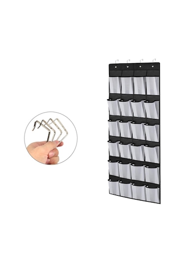 Suntek Kapı Üstü Asılı Ayakkabı Siyah-beyaz-b-55x150cm Siyah Beyaz B Diğer