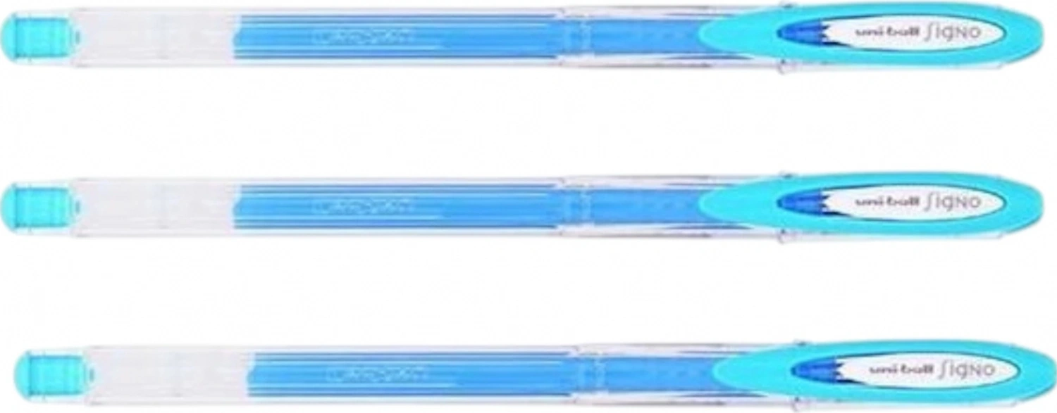 Uniball Sıgno 0.7 Jel Kalem Açık Mavi Üç Adet Açık Mavi