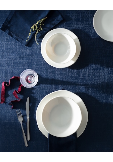 Madame Coco Collin 6 Kişilik 24 Parça Yemek Takımı - Beyaz Beyaz