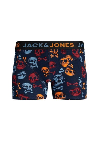 Jack & Jones Jacbone Skull Trunks 3 Pack Erkek Boxer-27733-Lacivert