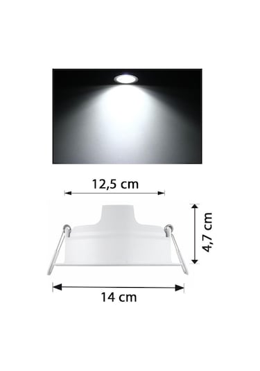Philips 10W Sıva Altı Led Spot Panel Beyaz Kasa 6500K Beyaz