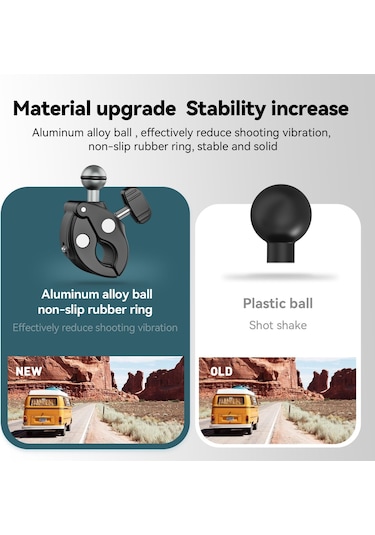 Telesın GP-HBM-001 Motosiklet Bisiklet Alüminyum Eylem Kamera Tutucu