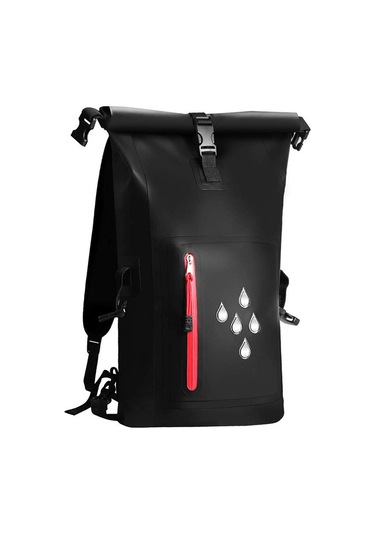 Fosenze Gece Güvenliği İçin Yansıtıcı Şeritli 20-25l Pvc Su Geçirmez Sırt Çantası Çok Renkli