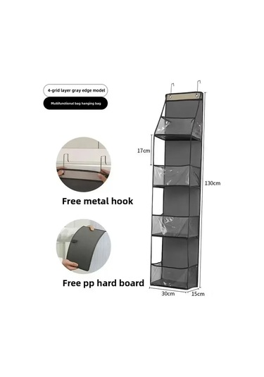 Kosona Duvar Takılı Beşikli Organizer: 4 Katlı Beyaz Nonwoven Çanta, Dormitorio/banyo/ev İçin Uzunluk 108cm, Boşluk Tasarrufu Ve Kolay Erişim Diğer