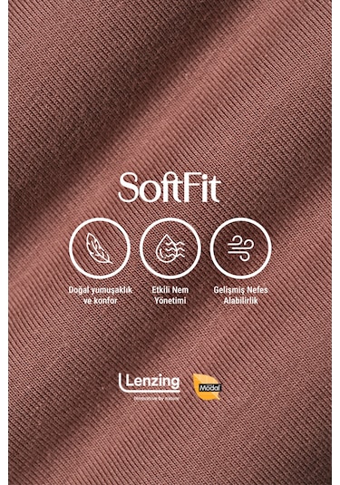 Auw Basic Kadın Derin Yaka Atlet Modal Pamuk 3'lü - Softfit Latte,bitter,bronz