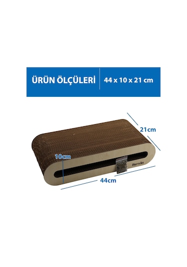 Herniks Doğal Kedi Otlu Kedi Tırmalama Kartonu 44 CM Hr2012