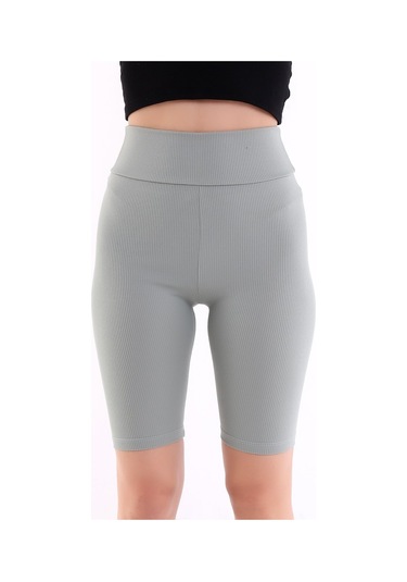 Self Clothing Kadın Mint Yeşil Yüksek Bel Fitilli Dayanıklı Örme Kumaş Toparlay (548212925)