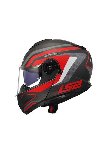 Ls2 Strobe 2 Phantom Çene Açılır Kask Gri - Kırmızı