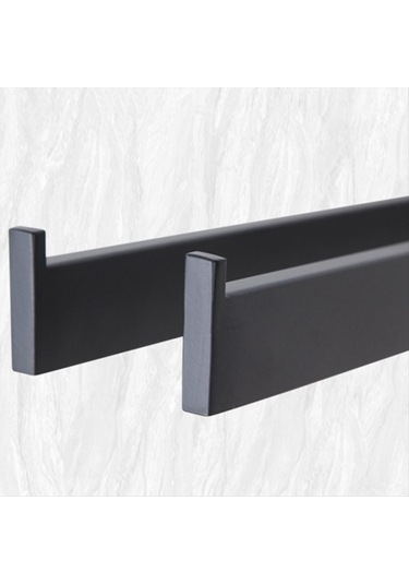 Xurunkeji Havlu Askısı Paslanmaz Çelik Havlu Barı Banyo Mutfak Depolama Rafı Delinmeyen Duvara Monte Depolama Rafı Siyah Siyah