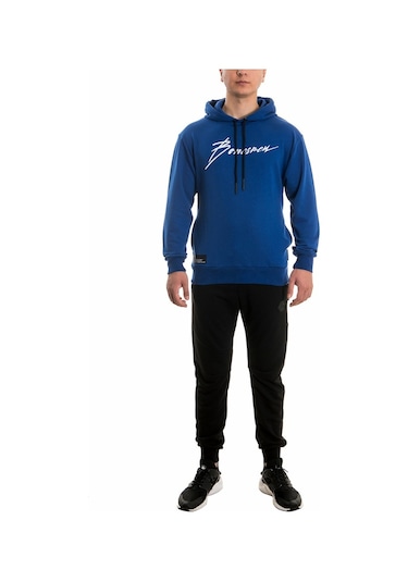 Bonesmen Erkek Kapüşonlu Sweatshirt (463018108) Saks Mavi