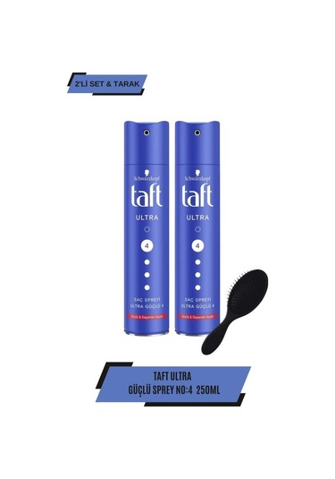 Taft Ultra Güçlü Sprey 2 x 250 ML + Tarak