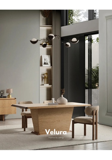 Beliz Yemek Odası Takımı Yemek Masası + 4 Adet Sandalye Kahverengi