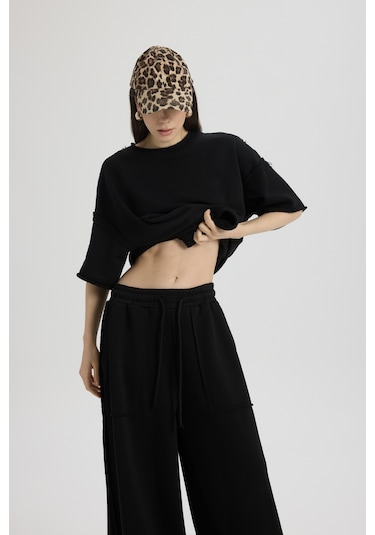 Mai Studios Co. Flex Siyah Oversize T-shirt Eşofman Takım Siyah