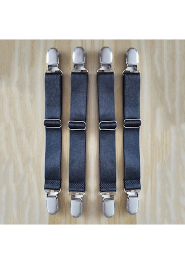 Stil A-ayarlanabilir Klip Kaymaz Çarşaf Tutucular Kemer Siyah Çarşaf Tutucu Kauçuk Gergi Klip Kemer Kanepe Masa Örtüsü