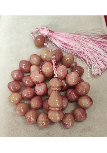 Katalin Açık Ton Alacalı Şalgamı Model Tesbih Pembe