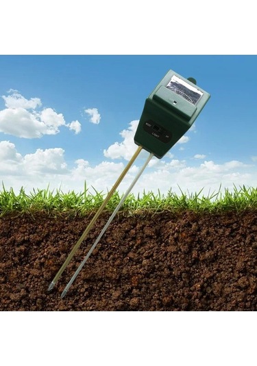 Trendooze Homyl Bitkiler İçin 3'ü 1 Arada Toprak Nemi Işık Ph Analiz Cihazı Kırmızı Model