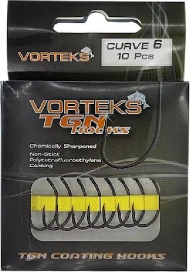 Vorteks 67812 Curve Tgn Sazan İğnesi 6 No 10 Lu Paket - Standart
