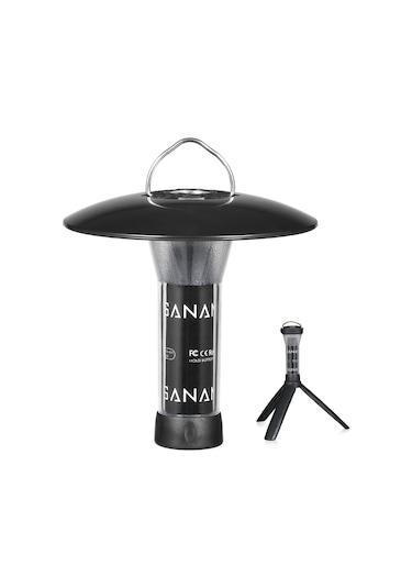 Teltree Kamp Işığı Seti: Şarj Edilebilir Led Fener, Taşınabilir Tripod Ve Aksesuarlar Dahil Siyah