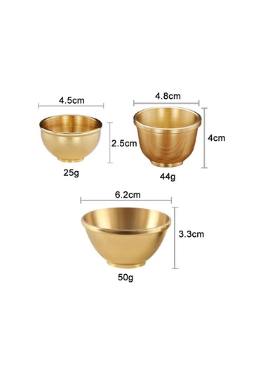 Sones Saf Bakır Kalınlaştırılmış Su Bardağı Buda İçin, Boyut: Büyük