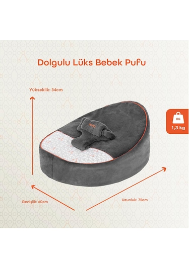 Gezenbebe Comfy Dolgulu Bebek Pufu 001