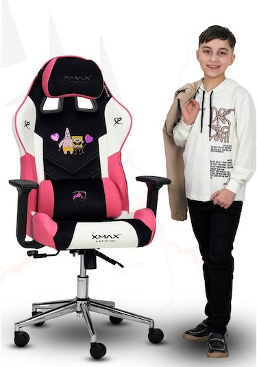 Mini Rio Sunger Bob Kumaş Pembe Çocuk Oyuncu Koltuğu -1 Pembe