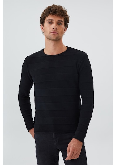 Lee Cooper Holden Erkek O Yaka Kazak Siyah-15458 Siyah