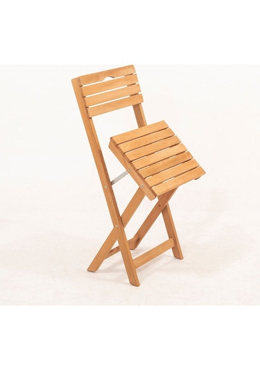 6+1 Minderli Balkon Bahçe Mutfak Bistro Set Katlanır Masa-sandalye Ahşap