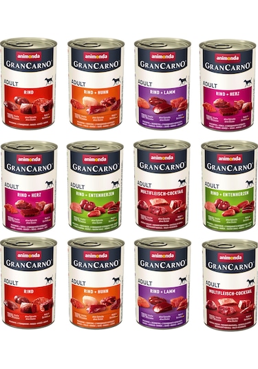 Animonda Gran Carno 6 Çeşit Karma Köpek Konserve 400 G X 12 Adet