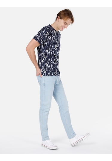Colin's Colins Lacivertvert Erkek Tshirt K.Kol Cl1068417 Q1.V2 Nav Lacivert