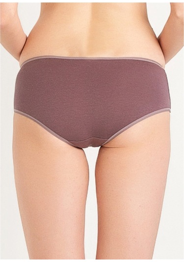 Magic Form 467 Pamuklu Dantelli Normal Külot - Çinko Kahve