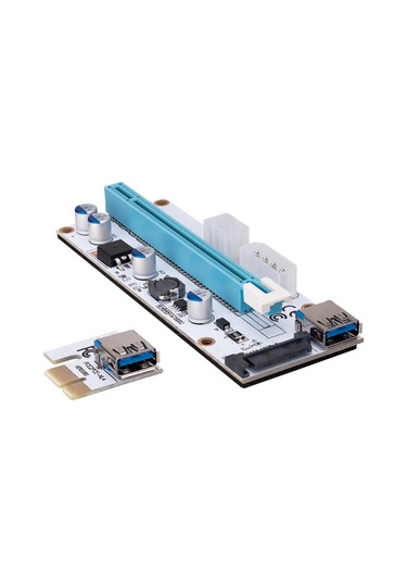 S-link SL-EX10 PCI-E 1x to 16x Sata 6pin Bitcoin Riser versiyon 08S Ekran Kartı Yükseltici
