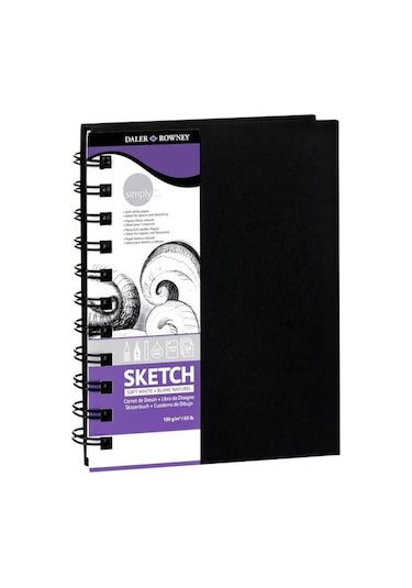 Daler Rowney Simply Sketch Spiralli Eskiz Defteri - 100Gr. A5