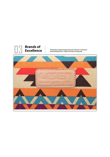 Ebitda 39x27.5x1.5cm 15.6 Dizüstü Bilgisayar Çantası Taşıma Saklama - Geometrik Gül Dokusu Çok Renkli