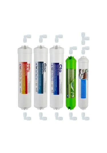 Su Arıtma Cihazı Filtresi 5'li Set Paket Aşama Membransız