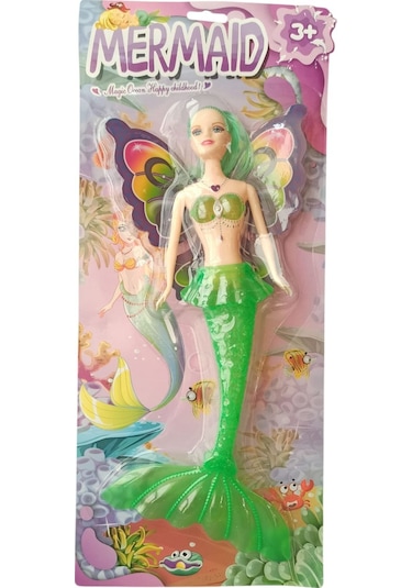 Oyuncak 32 Cm Işıklı Deniz Kızı Bebek Kız Çocuk Oyun Ve Hediye Seti