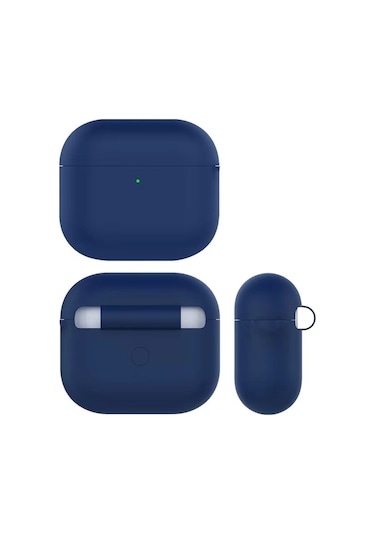 Ekılıf - Airpods Pro 2 Uyumlu - Kılıf Darbelere Karşı Dayanıklı Standart Silikon Kılıf - Lacivert